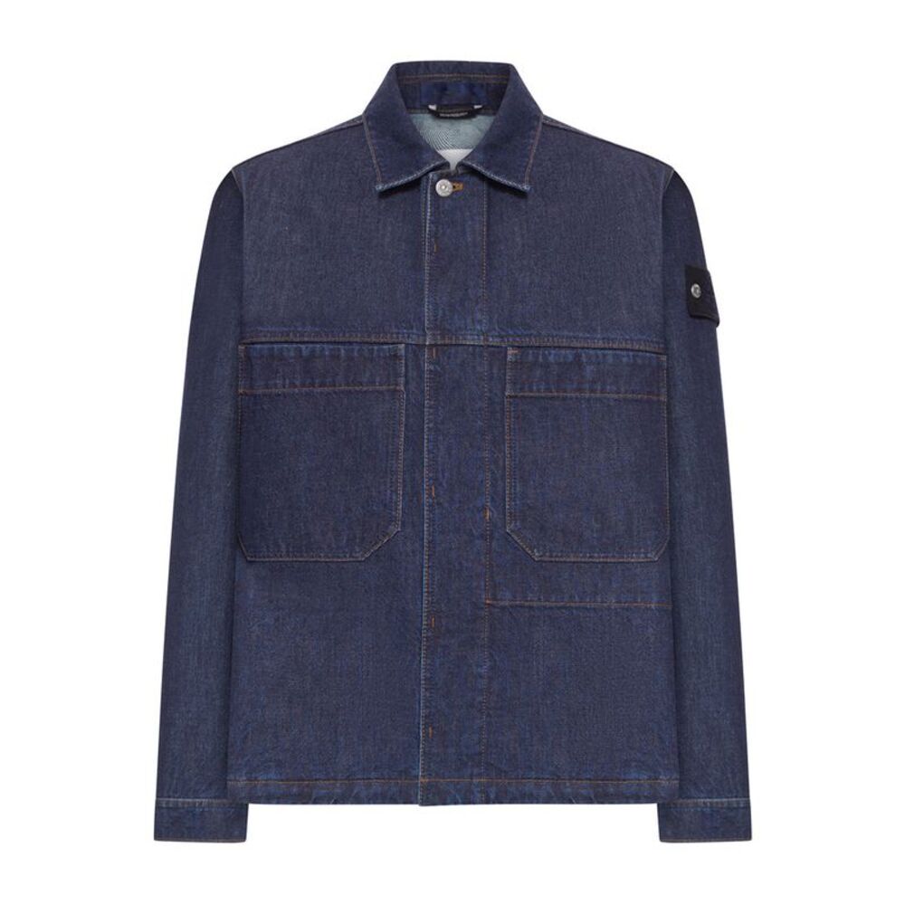 Stone Island Men Denim Outwear With Patch Pockets